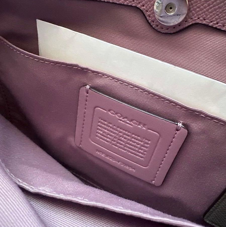 COACH Mini Brooke Carryall Color-block Handbag 防刮皮革三層手提包 斜背包-3