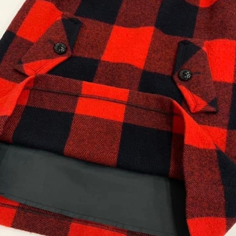 BURBERRY 藍標 格紋口袋毛料洋裝-5