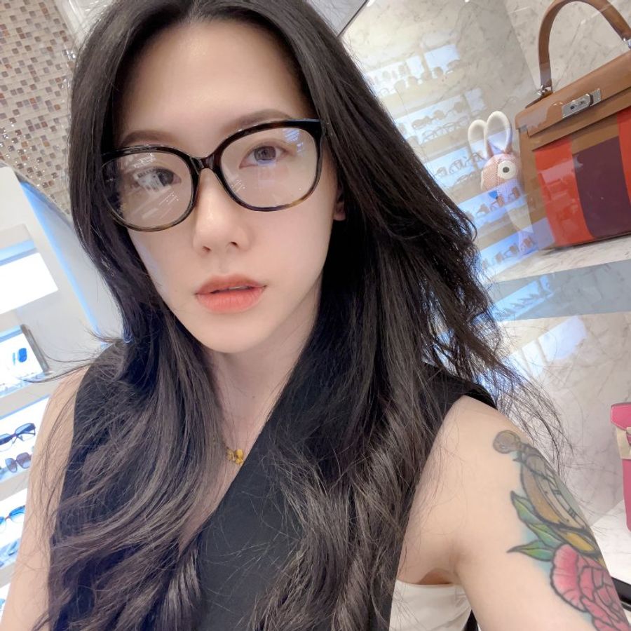 GUCCI 側邊立體雙G LOGO眼鏡/琥珀-0