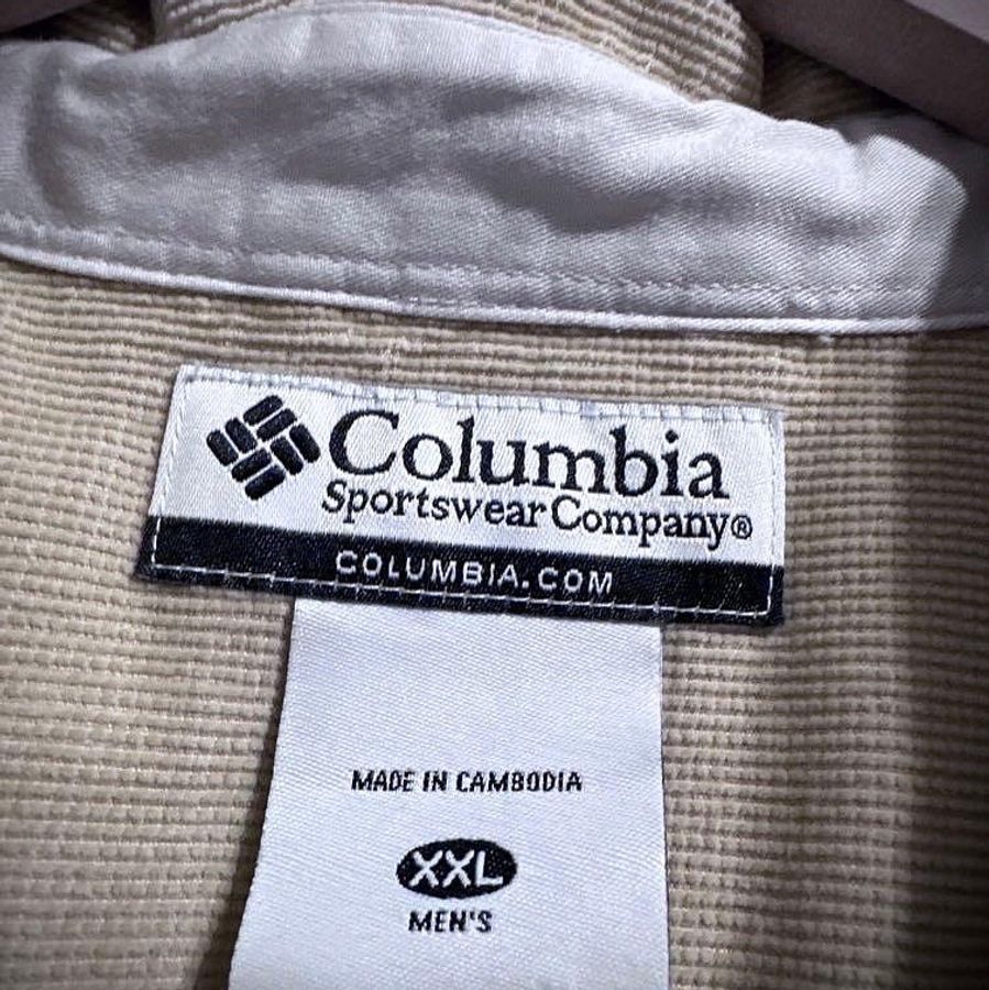 Columbia 工裝襯衫 芥末黃燈芯絨華夫格襯衫 寬鬆版棉絨休閒襯衫XXL 大尺碼 oversize-7