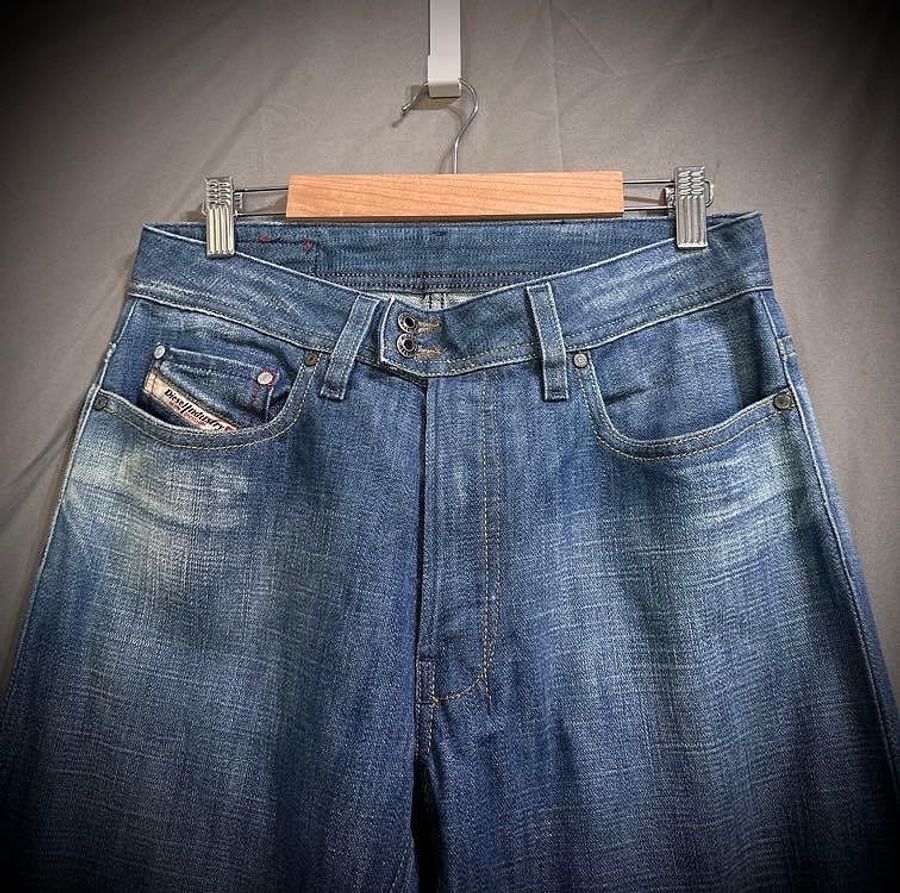 Diesel Rabox straight leg Y2K 石洗刷色古著直筒排扣低腰牛仔褲 w28 男-1