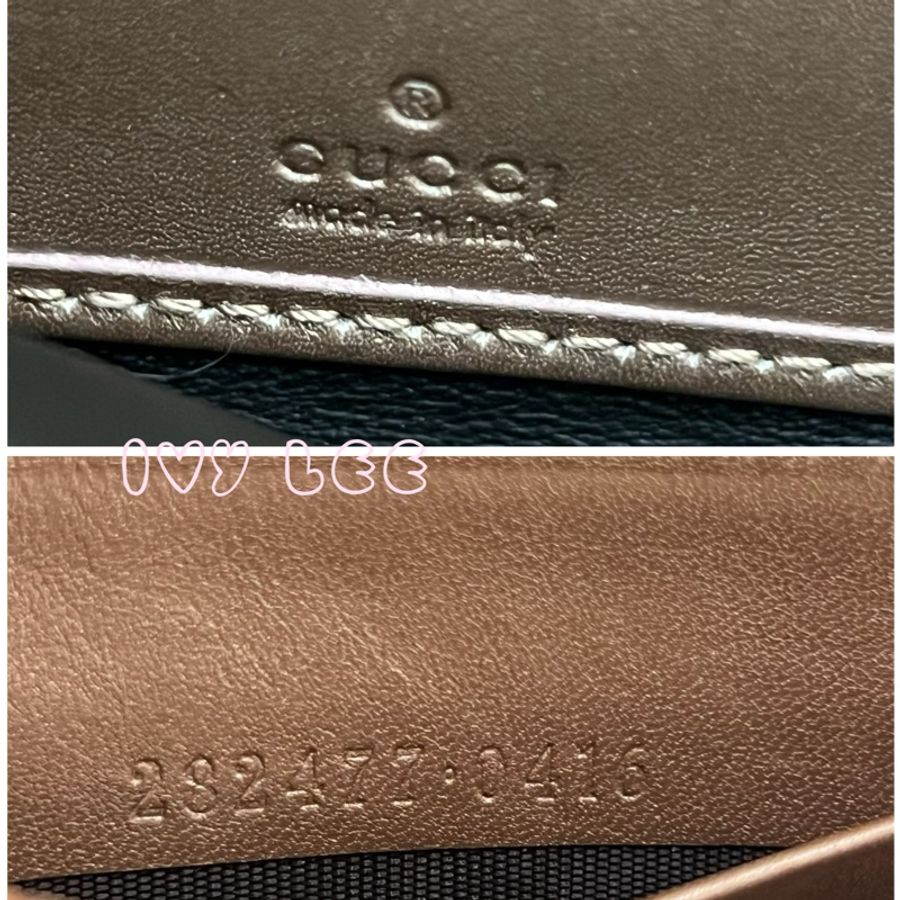 Gucci 232477 皮革壓紋 粉橘膚色 ㄇ字愛心拉鍊長夾 二手精品-22