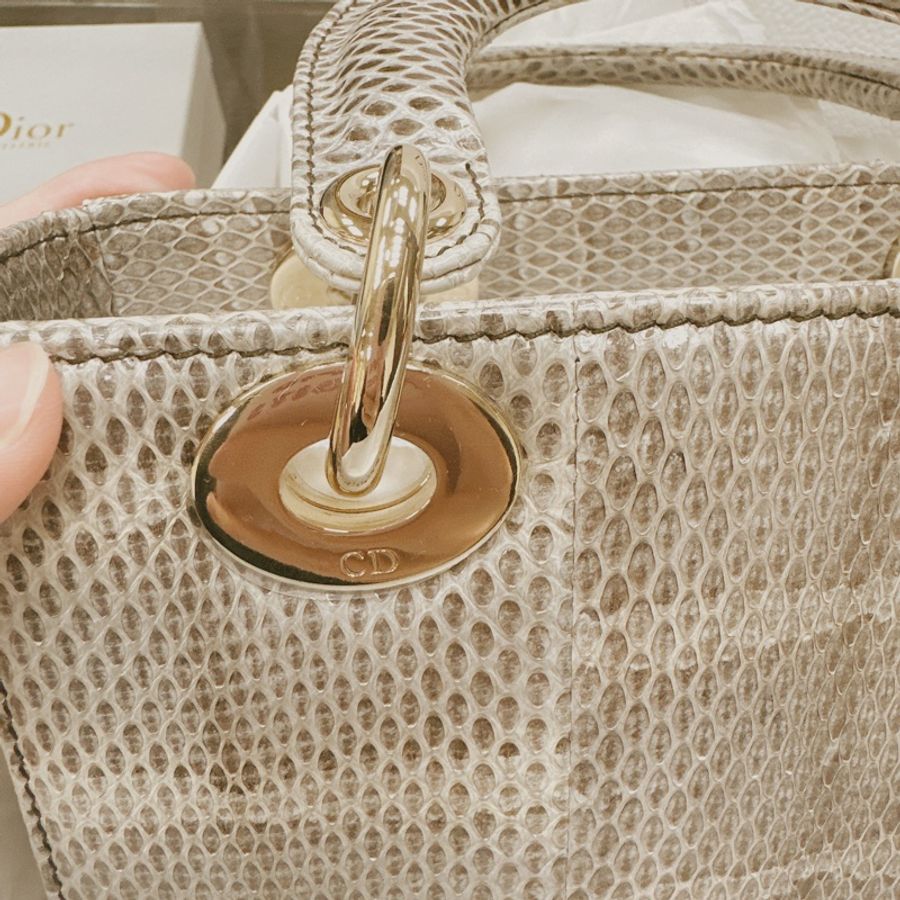 全新)蛇年Mini DIOR 4*3 珍稀材質蛇皮 顏色偏灰(已於其他平台售出)-7