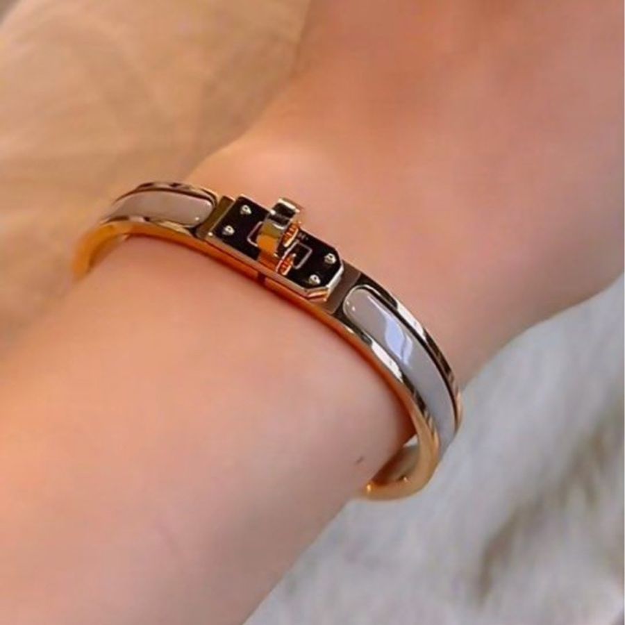 聖誕大酬賓 全新 Hermes Mini Clic Kelly Bracelet Marron Glacé x Rosegold PM 奶茶玫瑰金小號-3