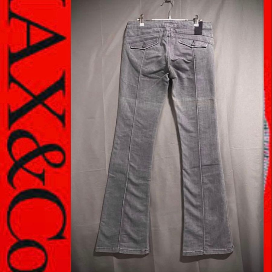 Max&Co 義大利製 鐵灰喇叭低腰牛仔褲 Y2K 古著丹寧褲 w26-1