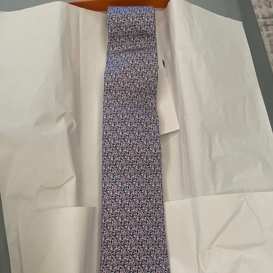 (已售出)Hermes 愛馬仕領帶 全新未使用-0