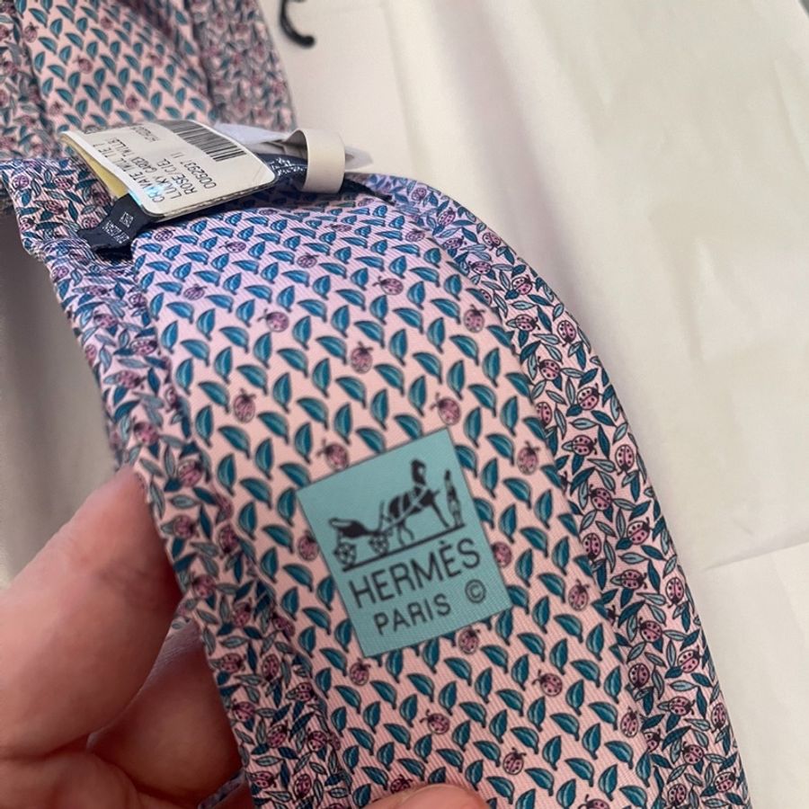(已售出)Hermes 愛馬仕領帶 全新未使用-4
