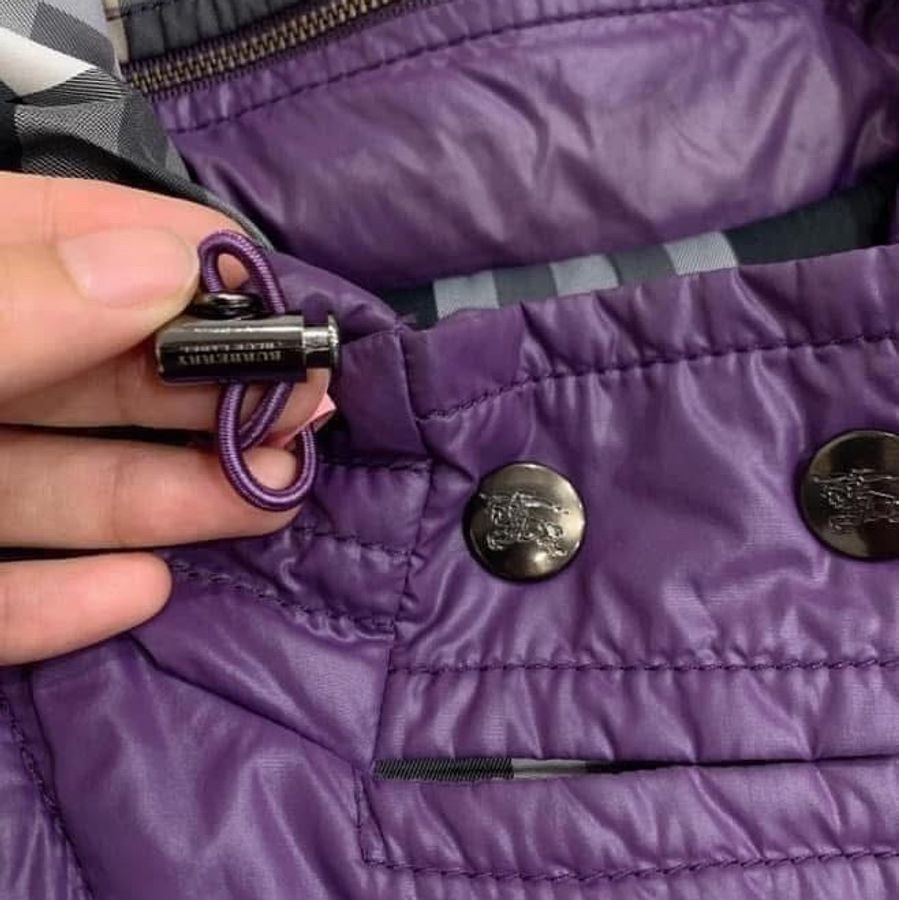 BURBERRY 藍標 帶帽格紋排扣背心(帽可拆)-2