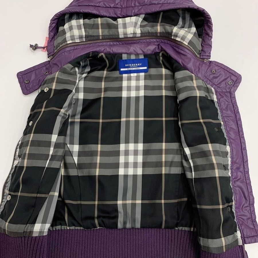 BURBERRY 藍標 帶帽格紋排扣背心(帽可拆)-4