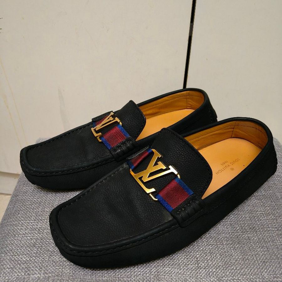‼️老娘最大🫅‼️通通降價再送好禮至5/11🎁㊣✨Louis Vuitton✨**尺寸:8/10.5/43**路易威登 LV 大logo 灰綠 樂福鞋 便鞋 休閒鞋 紳士鞋 男鞋/二手鞋/二手精品/保證正品🌳二手樹屋🌳-2