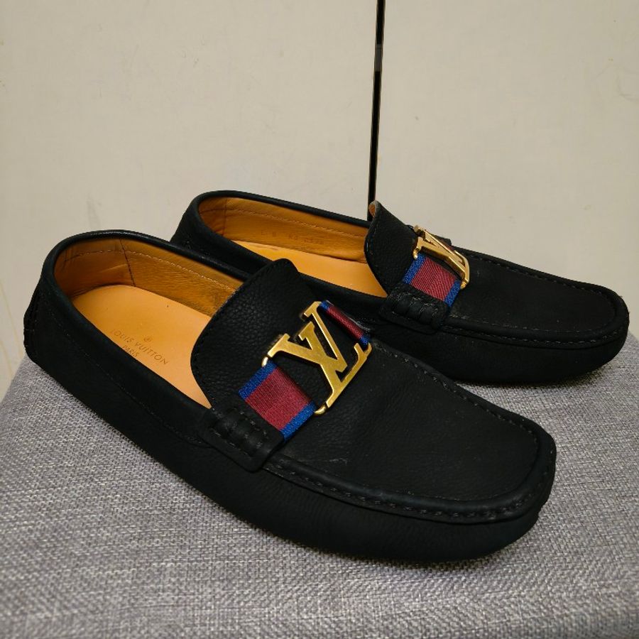 ‼️老娘最大🫅‼️通通降價再送好禮至5/11🎁㊣✨Louis Vuitton✨**尺寸:8/10.5/43**路易威登 LV 大logo 灰綠 樂福鞋 便鞋 休閒鞋 紳士鞋 男鞋/二手鞋/二手精品/保證正品🌳二手樹屋🌳-4