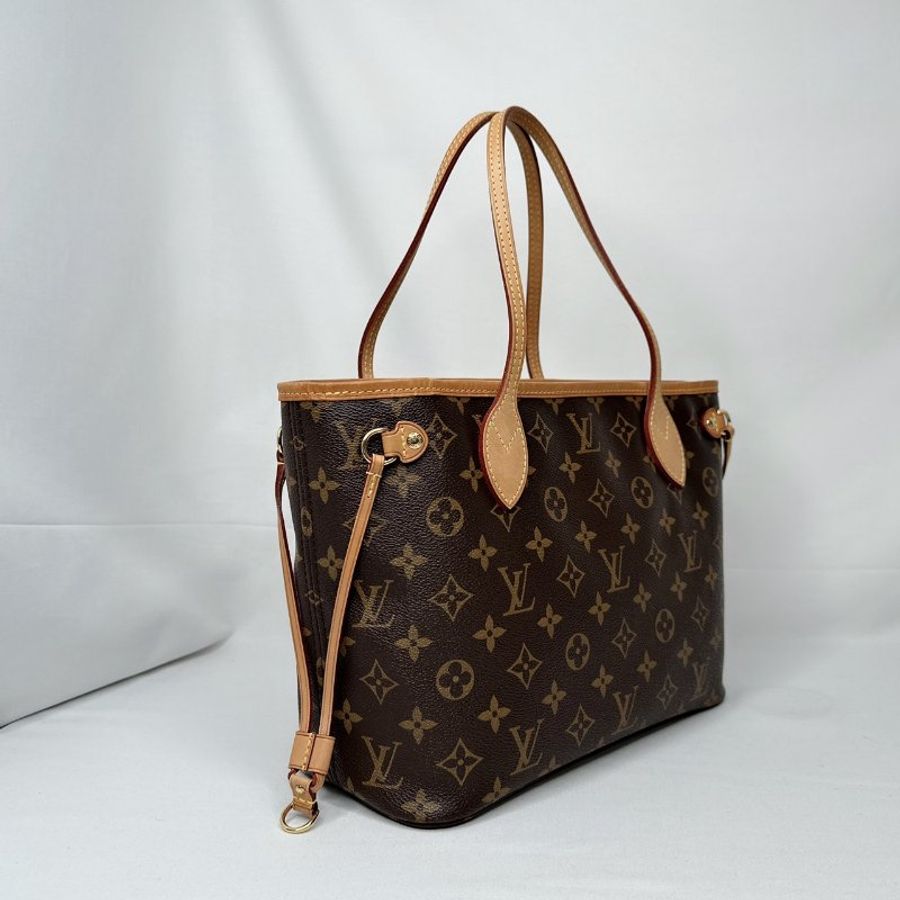 LV Neverfull PM小號老花托特包-5