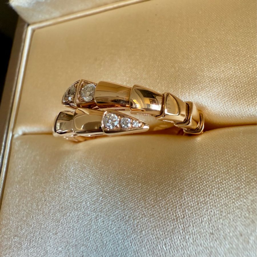 寶格麗Bvlgari serpenti viper 鑽石蛇戒指-2