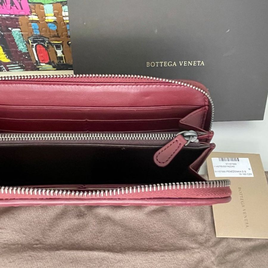 BOTTEGA VENETA Intrecciato Zip Around Wallet 經典編織小羊皮拉鍊長夾-5