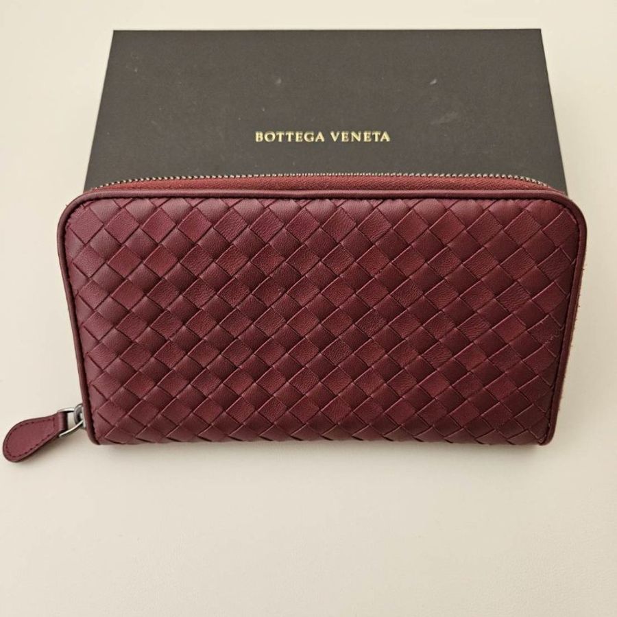 BOTTEGA VENETA Intrecciato Zip Around Wallet 經典編織小羊皮拉鍊長夾-7