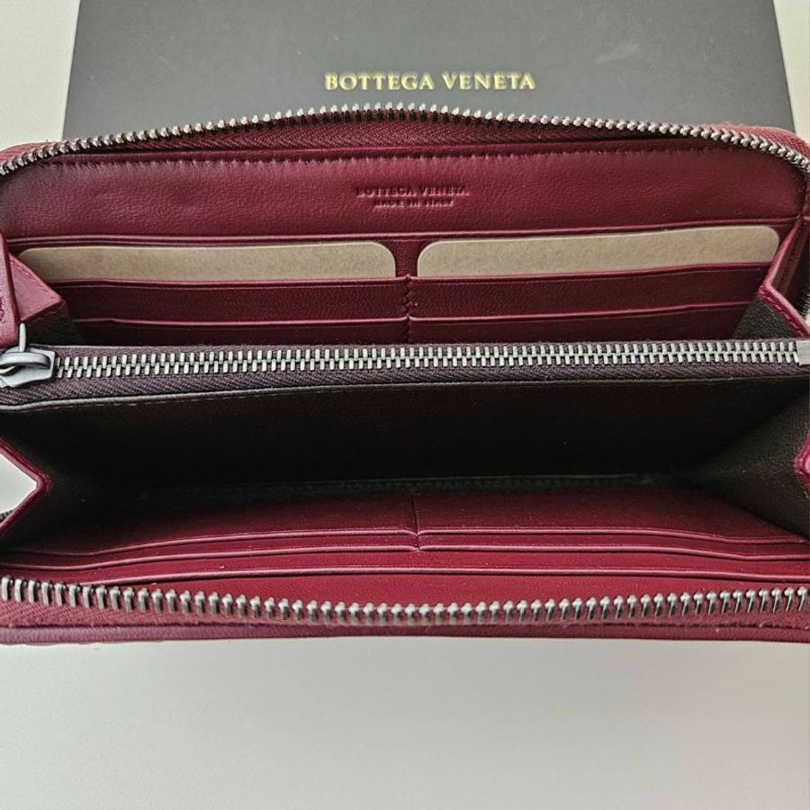 BOTTEGA VENETA Intrecciato Zip Around Wallet 經典編織小羊皮拉鍊長夾-9