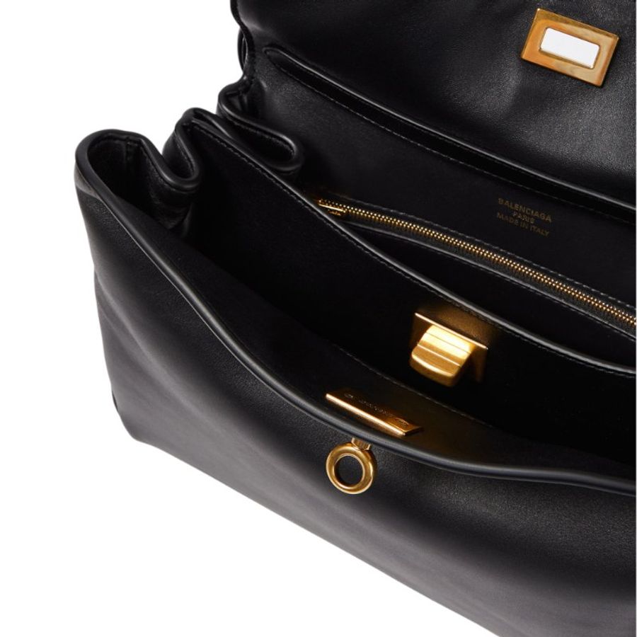 【Balenciaga 巴黎世家】Rodeo Small 小款 小牛皮 手提包 斜背包 肩背包 金扣 黑色-2
