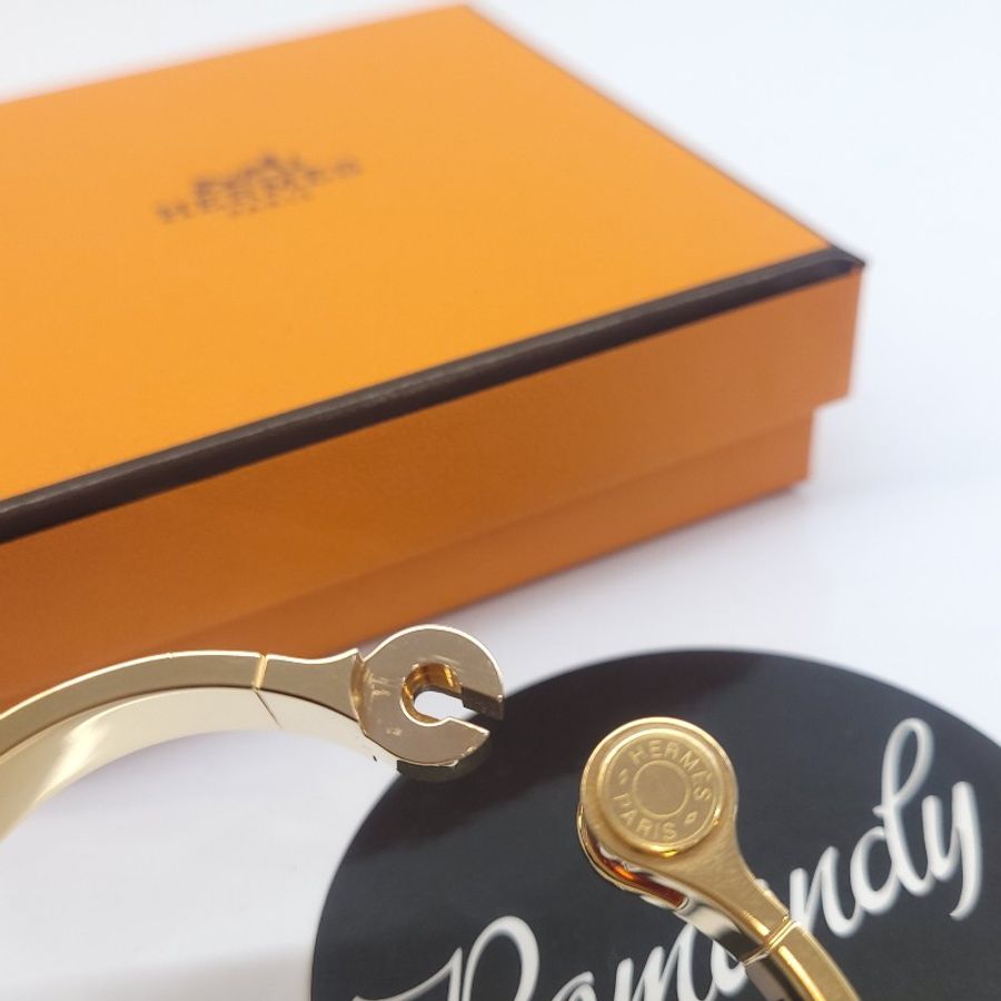 Hermès Bracelet Charnière Uni 琺瑯手環 (黑/玫瑰金)-6
