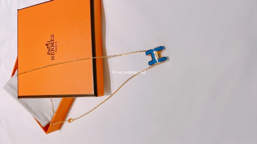 Hermes POP H 藍色頸鏈-0