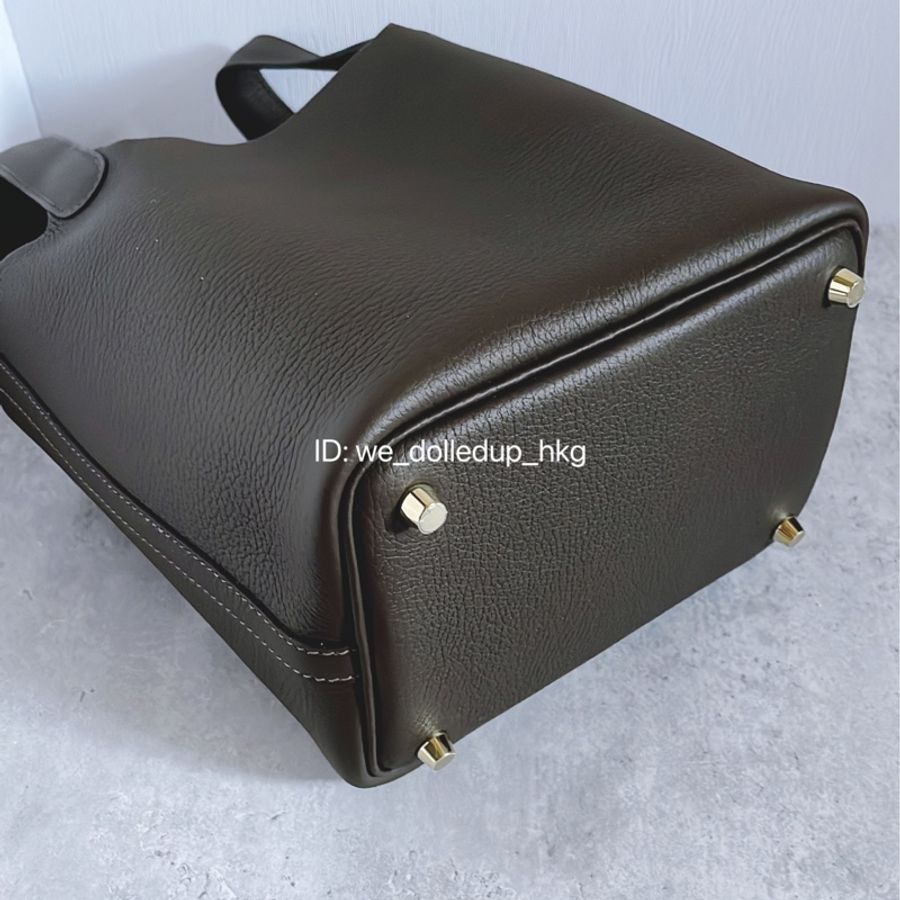 Hermes Picotin 18 Macassar 金扣-3