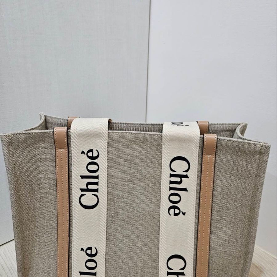 Chloé woody 中號 奶茶色 95新-0