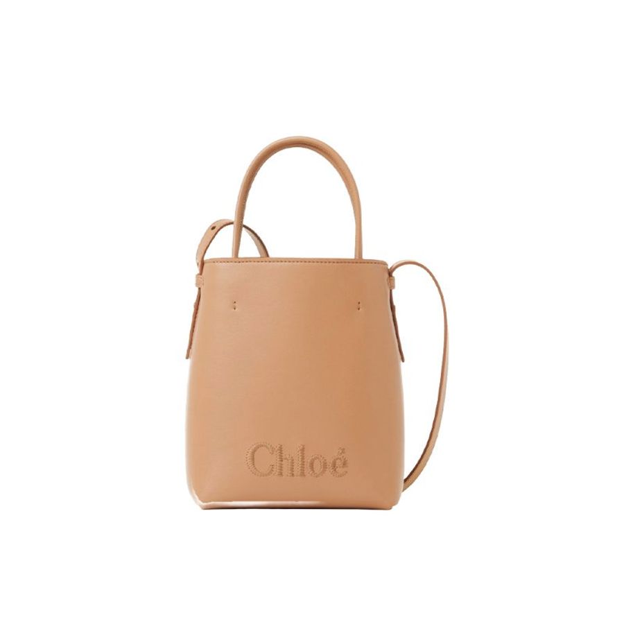 Chloe Sense Micro Tote Bag for Women in Light Tan (CHC23UP873I10-26X)-0