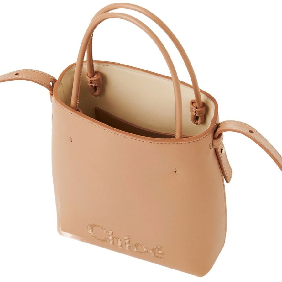 Chloe Sense Micro Tote Bag for Women in Light Tan (CHC23UP873I10-26X)-1