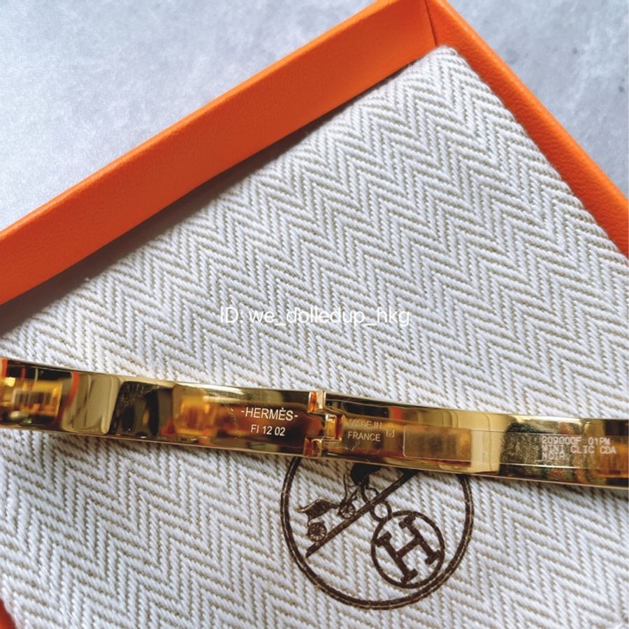 Hermes Mini Clic 黑金豬鼻手鈪-2