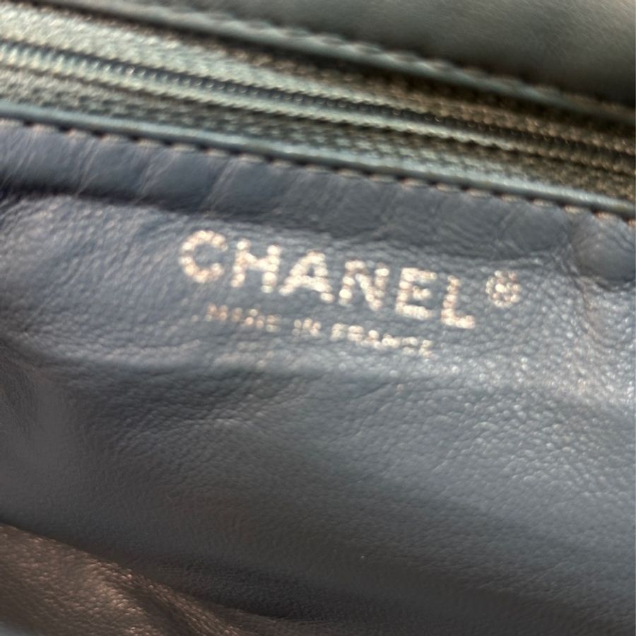 98新閒置釋出🔥Chanel霧霾藍中古羊皮肩背/斜背包🔥-28