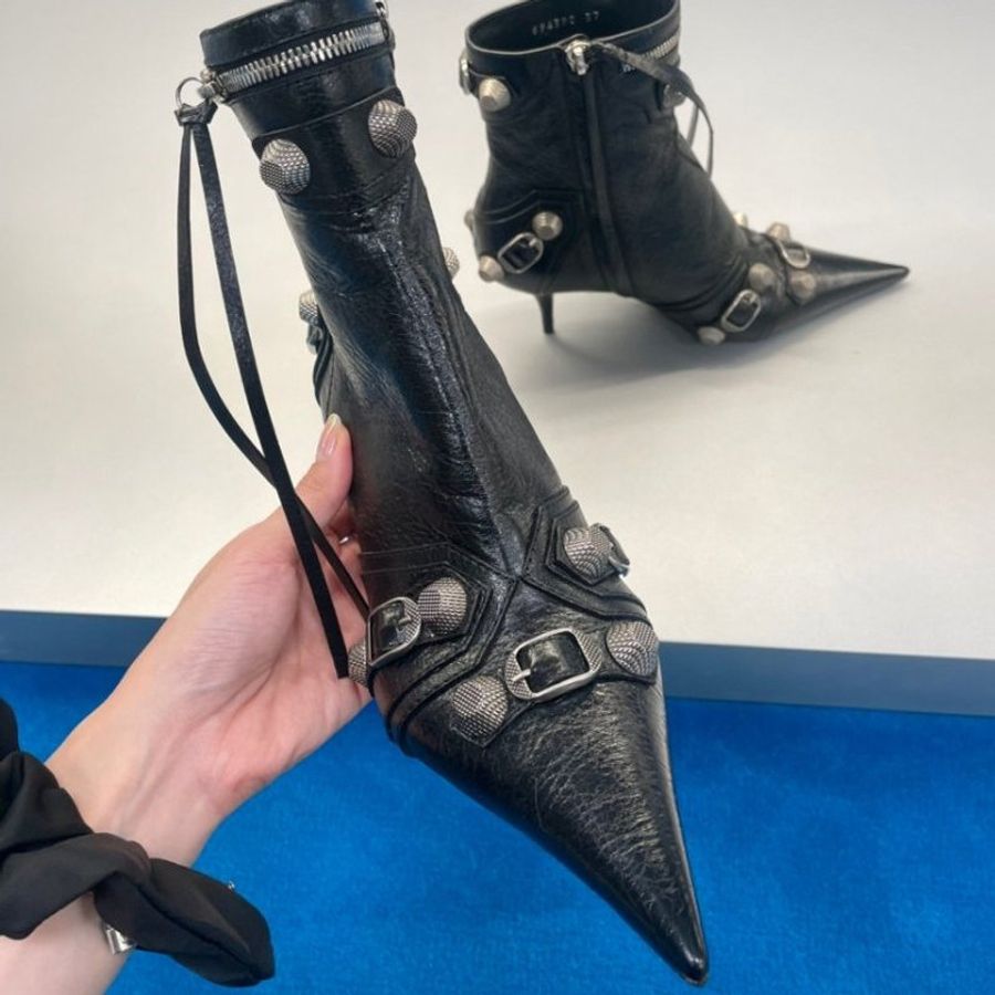 🧧新年特價活動🧧Balenciaga 694379 Cagole 90mm羊皮短靴 黑色 EU 37/37.5/40(購買請訊息告知需要尺寸)-7