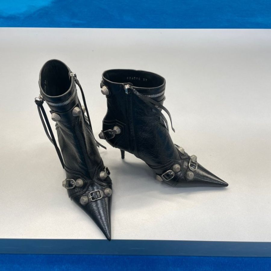 🧧新年特價活動🧧Balenciaga 694379 Cagole 90mm羊皮短靴 黑色 EU 37/37.5/40(購買請訊息告知需要尺寸)-8