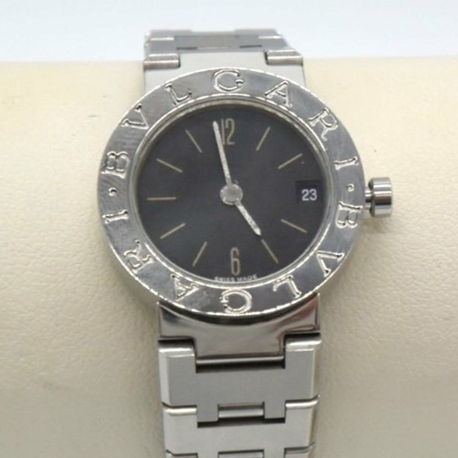 BVLGARI 寶格麗 類比手錶 日期 黑色錶盤 BB23SS 女士腕錶-0