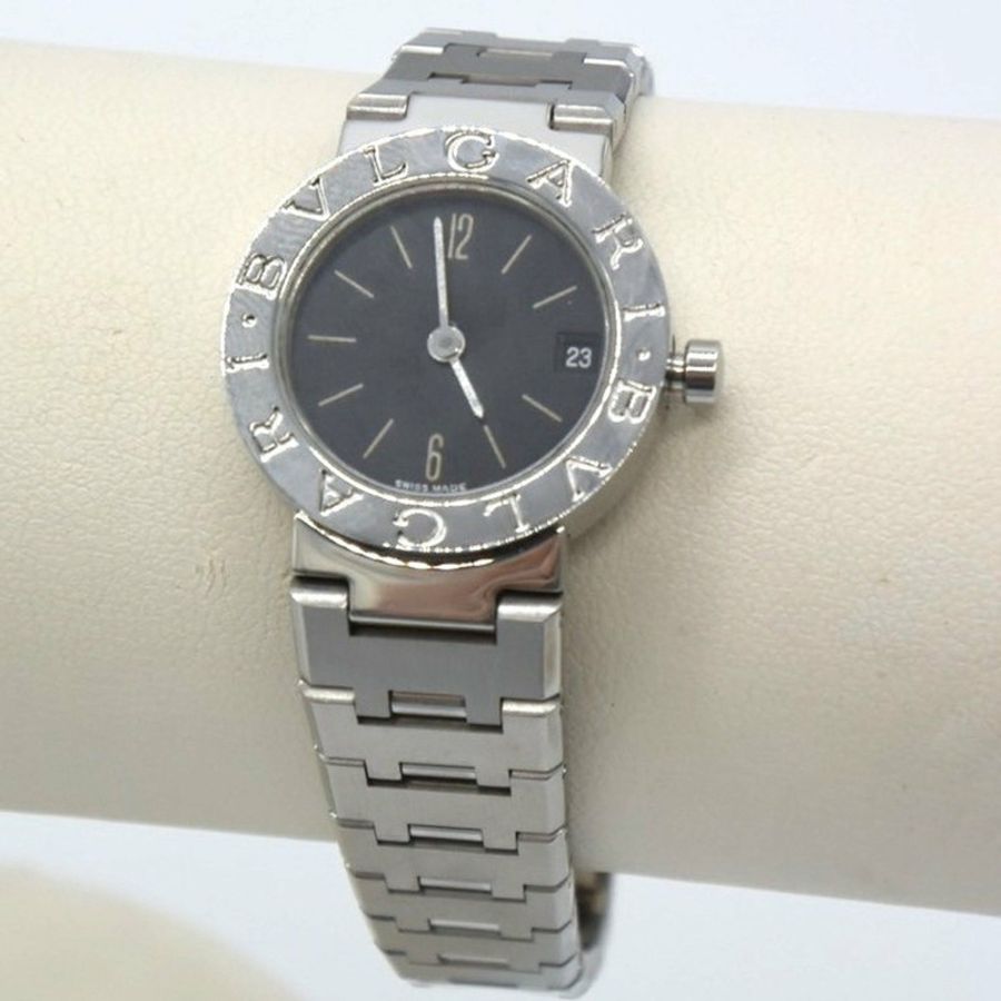 BVLGARI 寶格麗 類比手錶 日期 黑色錶盤 BB23SS 女士腕錶-7