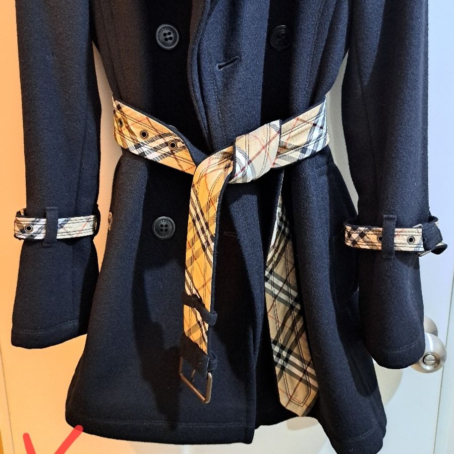 38號/絕版珍稀/Burberry 藍標/女神羊毛大衣-2