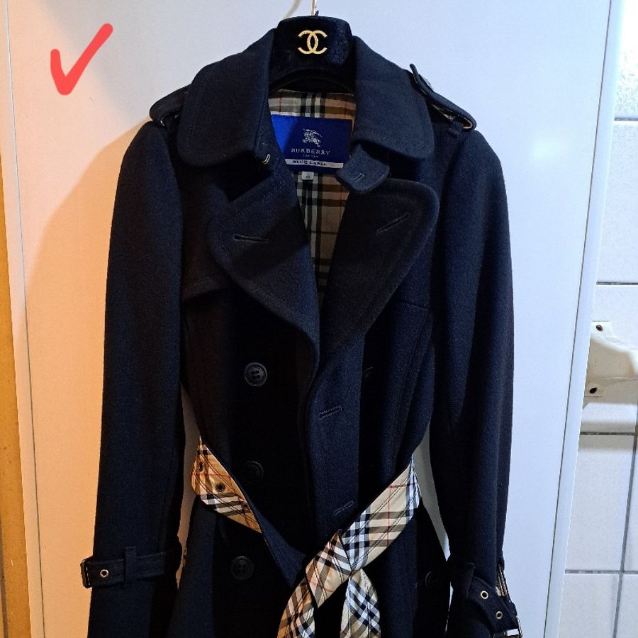 38號/絕版珍稀/Burberry 藍標/女神羊毛大衣-5