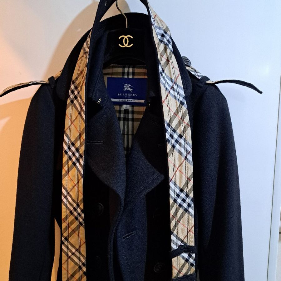 38號/絕版珍稀/Burberry 藍標/女神羊毛大衣-7