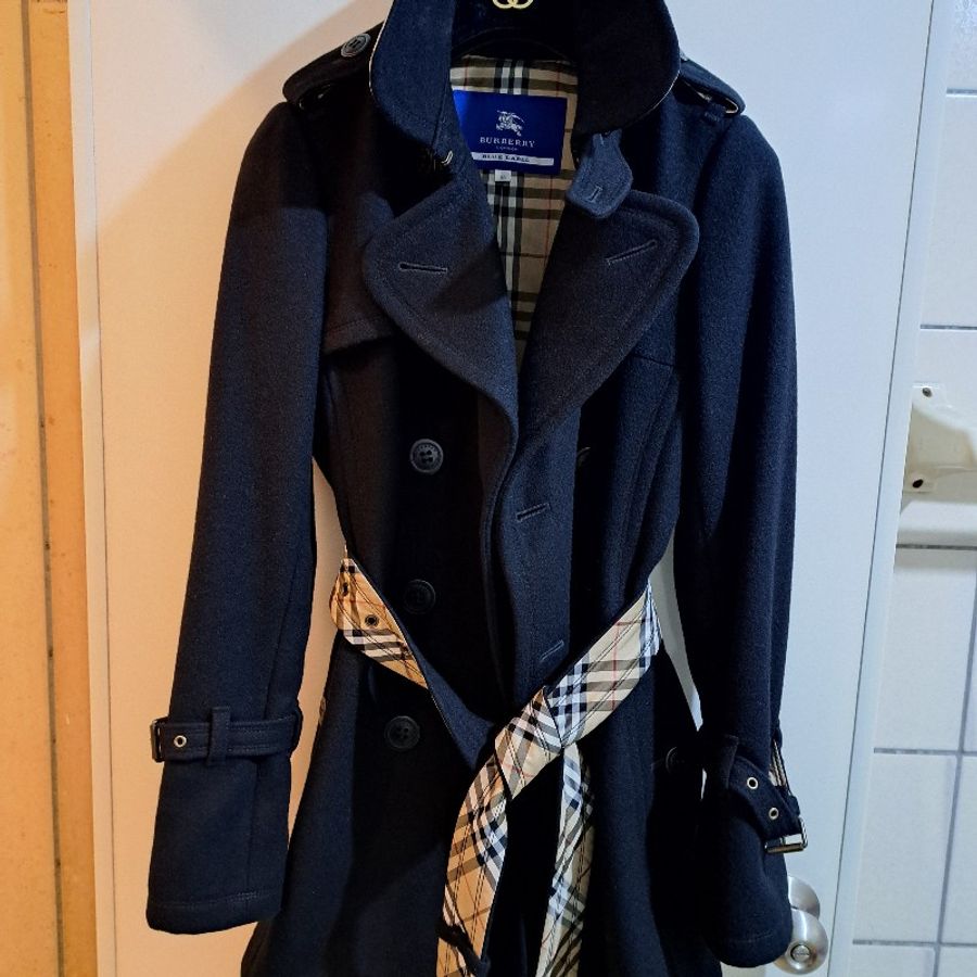 38號/絕版珍稀/Burberry 藍標/女神羊毛大衣-10