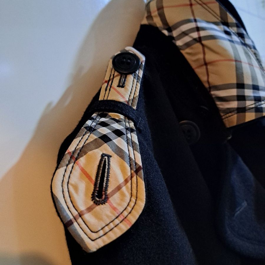 38號/絕版珍稀/Burberry 藍標/女神羊毛大衣-16