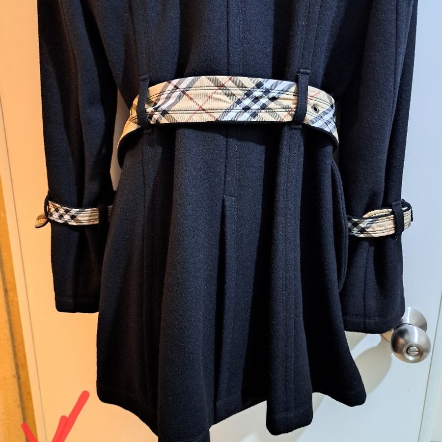 38號/絕版珍稀/Burberry 藍標/女神羊毛大衣-19