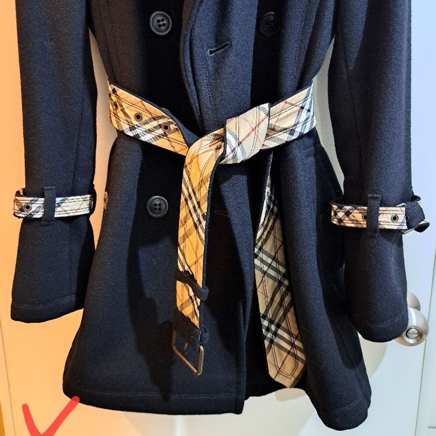 38號/絕版珍稀/Burberry 藍標/女神羊毛大衣-21