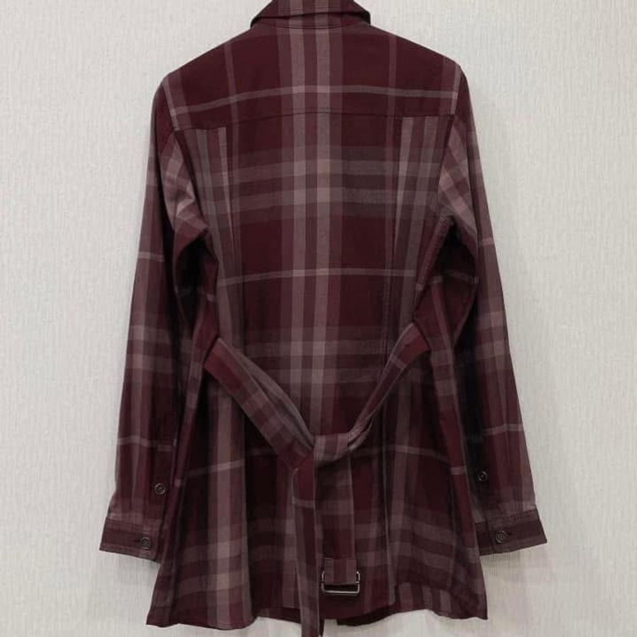 BURBERRY 倫敦 格紋腰帶襯衫&罩衫-1