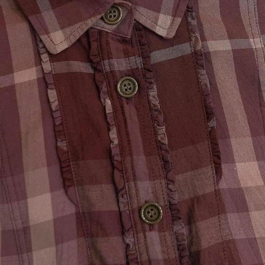 BURBERRY 倫敦 格紋腰帶襯衫&罩衫-5