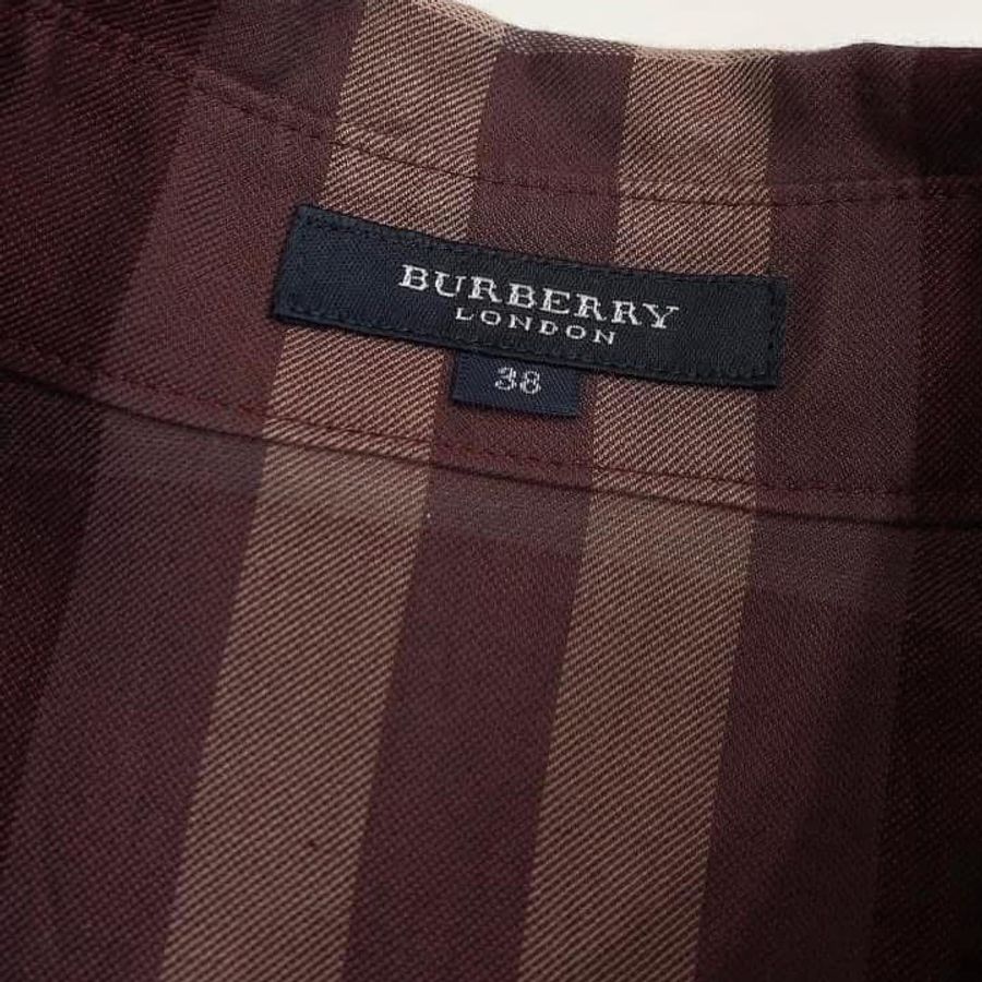 BURBERRY 倫敦 格紋腰帶襯衫&罩衫-7