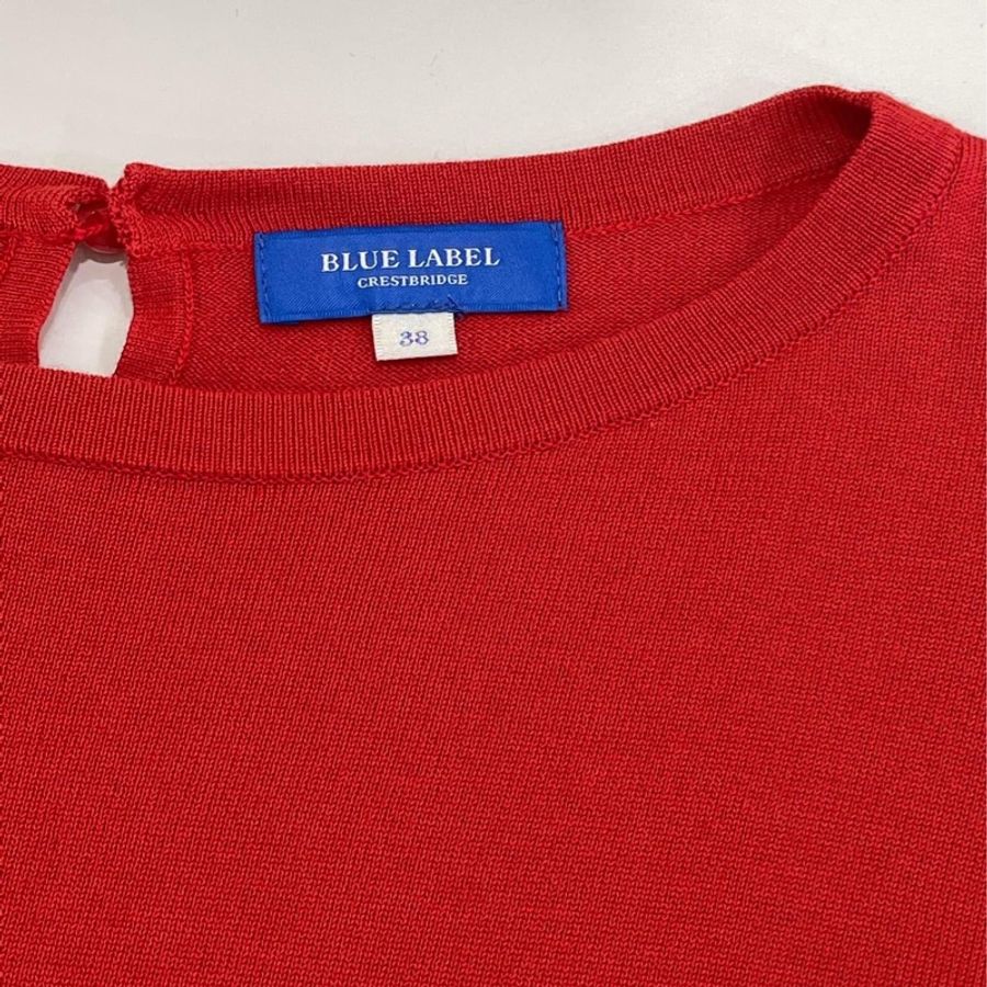 藍標新品牌BLUE LABEL CRESTBRIDGE 格紋蝴蝶䄂針織上衣-7