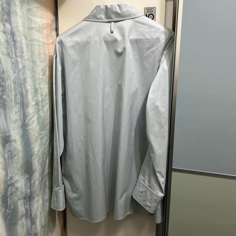 Hermes Short Blue Givre 愛馬仕襯衫 霧霾藍-1