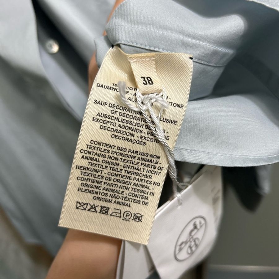 Hermes Short Blue Givre 愛馬仕襯衫 霧霾藍-14