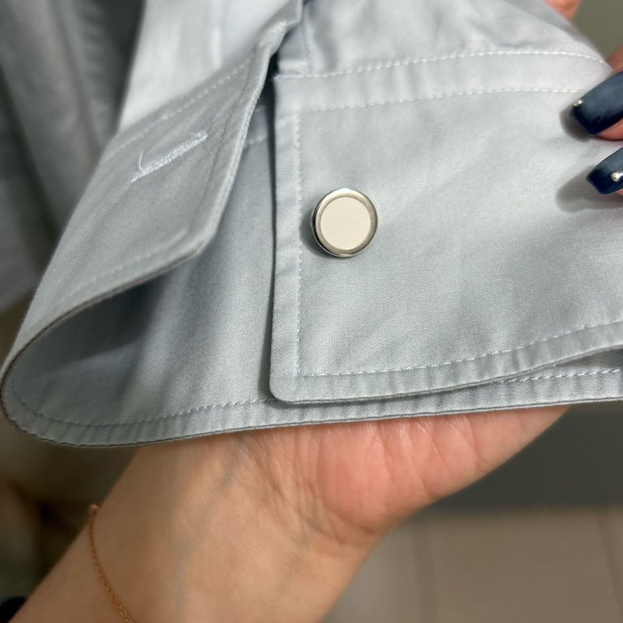 Hermes Short Blue Givre 愛馬仕襯衫 霧霾藍-15