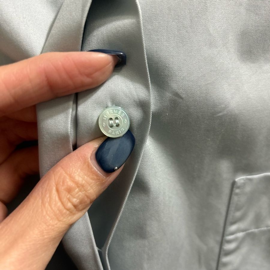 Hermes Short Blue Givre 愛馬仕襯衫 霧霾藍-17