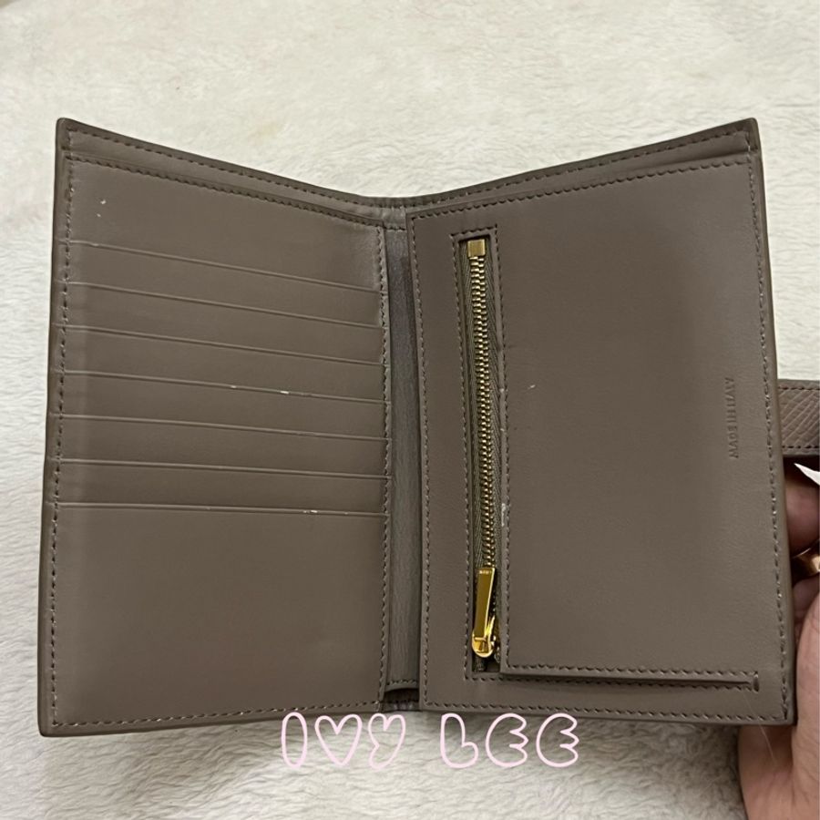 CELINE Medium Strap 灰色系 大象灰 經典 中 短夾 二手精品-2