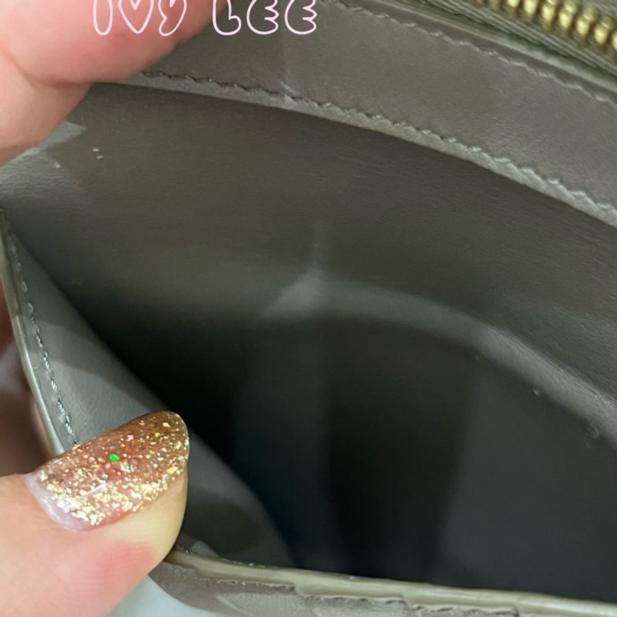 CELINE Medium Strap 灰色系 大象灰 經典 中 短夾 二手精品-7